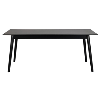 Sort spisebord | Rowico Lotta | 180 x 90 cm